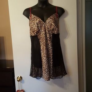 Leopard Print Negligee by Cacique 22/24